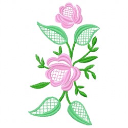 Free Flowers Row Embroidery Design | AnnTheGran