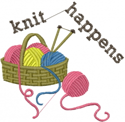 Free Knit Happens Embroidery Design | AnnTheGran