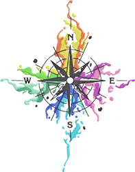 Watercolor Compass Embroidery Design | AnnTheGran.com