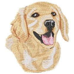 Golden Retriever Puppy Embroidery Design | AnnTheGran.com