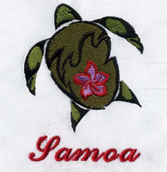 Samoan Tribal Turtle Embroidery Design | AnnTheGran.com