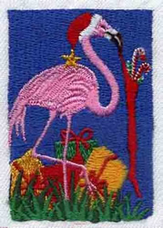 CHRISTMAS FLAMINGO Embroidery Design | AnnTheGran