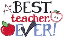 Best Teacher Embroidery Design | AnnTheGran.com