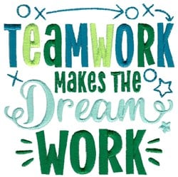 Teamwork Embroidery Design | AnnTheGran.com