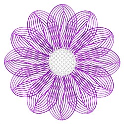 Twelve Petal Flower Embroidery Design | AnnTheGran