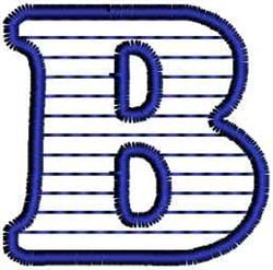 Horizontal Stripes Letter B Embroidery Design | AnnTheGran