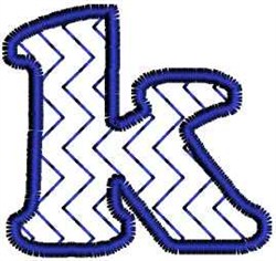 Text and Shapes(Carol Brown) Embroidery Design: Zigzag Letter k from ...