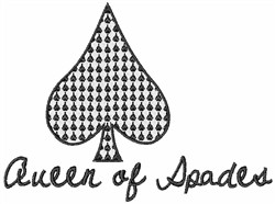Queen of Spades Embroidery Design | AnnTheGran