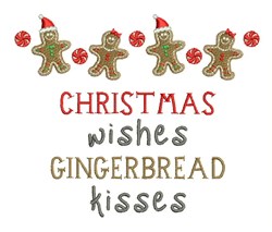 Gingerbread Kisses Embroidery Design | AnnTheGran.com