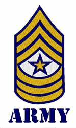 Army Sergeant Major Embroidery Design | AnnTheGran.com