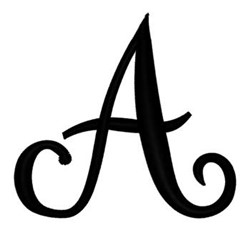 Script Letter A Embroidery Design | AnnTheGran.com