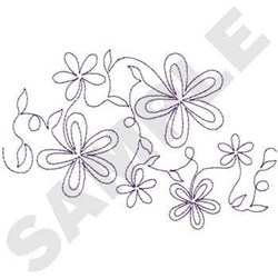 Flower Outline Pattern Embroidery Design | AnnTheGran