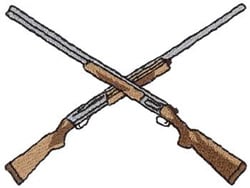 Hobbies Embroidery Design: Crossed Shotguns from Dakota Collectibles