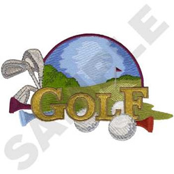 Golf Scene Embroidery Design | AnnTheGran.com