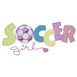 Soccer Girl Embroidery Design | AnnTheGran.com