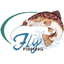 Embroidery Design: Fly Fishing 3 Sizes