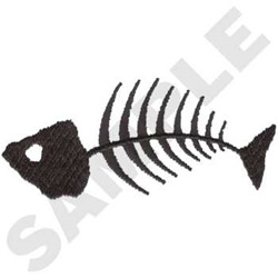 Fish Skeleton Embroidery Design | AnnTheGran.com