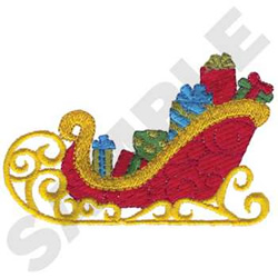 Sleigh with Presents Embroidery Design | AnnTheGran