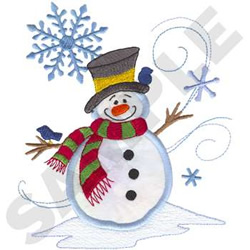 Snowman applique embroidery design  annthegran