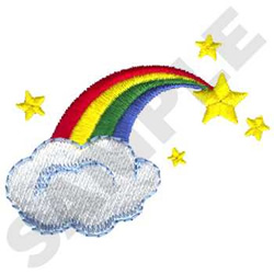 Rainbow with cloud embroidery design  annthegran Rainbow with cloud embroidery design  annthegran