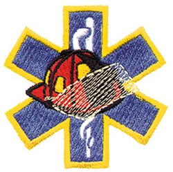 Star of life  fire helmet embroidery design  annthegran