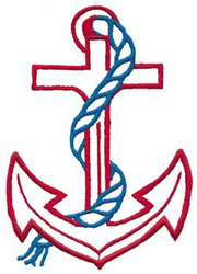 Anchor outline embroidery design  annthegran