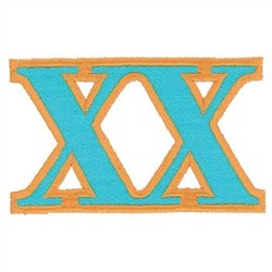 Roman numeral twenty embroidery design  annthegran Roman numeral twenty embroidery design  annthegran