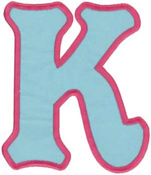 Applique Letter K Embroidery Design Annthegran