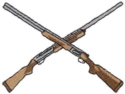 Crossed Shotguns Embroidery Design | AnnTheGran