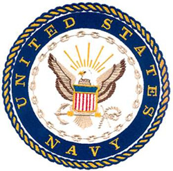 Navy Logo Embroidery Design | AnnTheGran