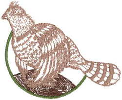 Ruffed Grouse Embroidery Design | AnnTheGran.com