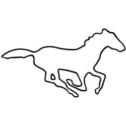 Mustang Outline Embroidery Design | AnnTheGran