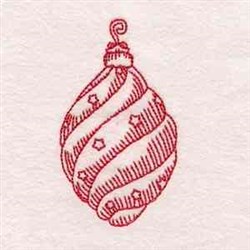 Redwork Christmas Ornament Embroidery Design | AnnTheGran.com