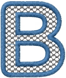 Two Color Font B Embroidery Design | AnnTheGran.com