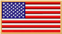 USA flag embroidery digital font.