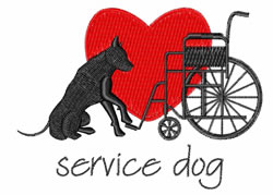 Service Dog Embroidery Design | AnnTheGran.com