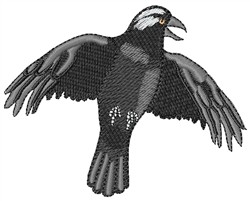 Black Crow Embroidery Design | AnnTheGran.com