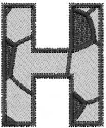 Soccerball Letter H Embroidery Design | AnnTheGran