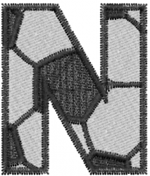 Soccerball Letter N Embroidery Design | AnnTheGran
