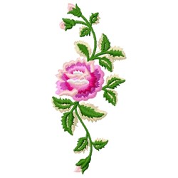 Pink Rose Embroidery Design | AnnTheGran.com