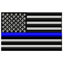 Thin Blue Line Flag Embroidery Design | AnnTheGran