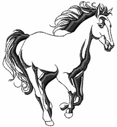 Running Horse Embroidery Design | AnnTheGran.com