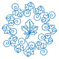 Fall leaves circle embroidery design  annthegran Fall leaves circle embroidery design  annthegran