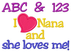I love nana embroidery design  annthegran