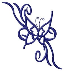 Fancy Butterfly Outline Embroidery Design | AnnTheGran