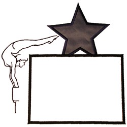 Gymnastics Frame Embroidery Design | AnnTheGran.com