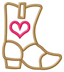 Boot Outline Embroidery Design | AnnTheGran