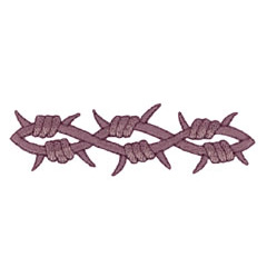 Barbed Wire Embroidery Design