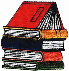 Stack of books embroidery design  annthegran Stack of books embroidery design  annthegran
