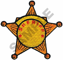 SHERIFFS BADGE Embroidery Design | AnnTheGran.com